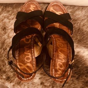 Sam Edelman Black Destiny Cork Wedge